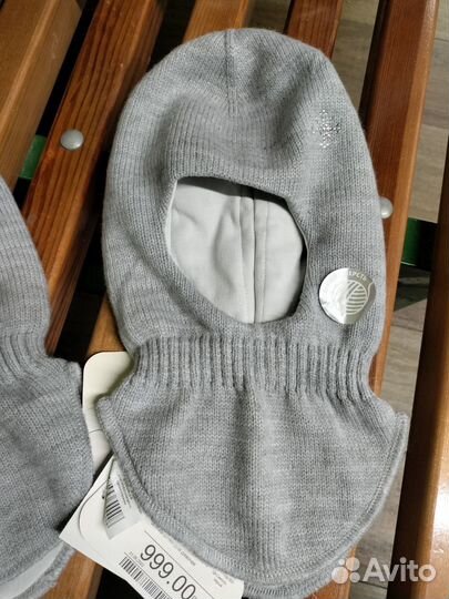 Шапка шлем новая для девочки 46-48