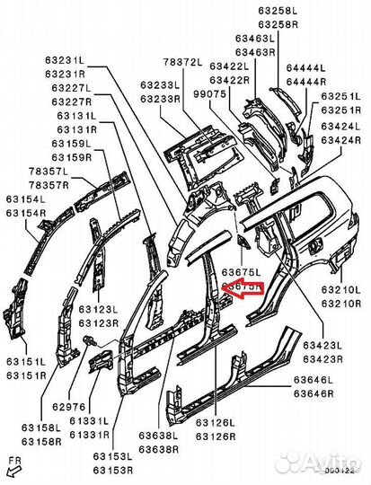Стойка кузова Mitsubishi Pajero Sport 5312A744