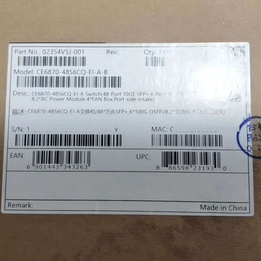 [CE6870-48S6CQ-EI] Huawei С Лиц. 100g И Двумя Бп Ce6870-48s6cq-Ei