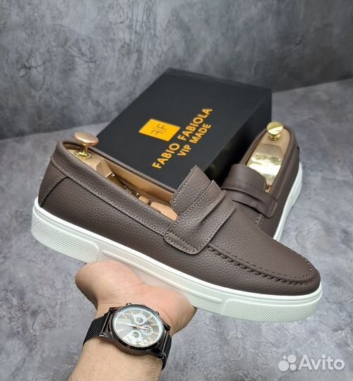 Туфли лоферы мужские, мокасин весна