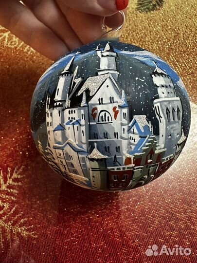 Елочные игрушки ариель, шары Акварель