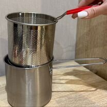 Ковш фритюрница кастрюля с сеткой 1.2 л новая