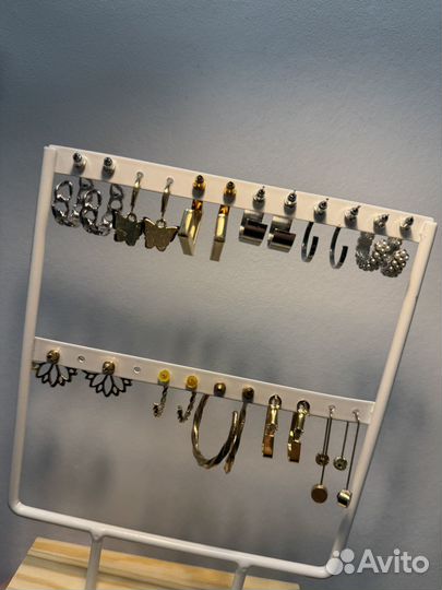 Серьги кольца бабочки