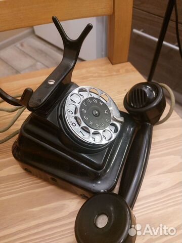 Старинный телефон Красная Заря 1939 года объявление продам