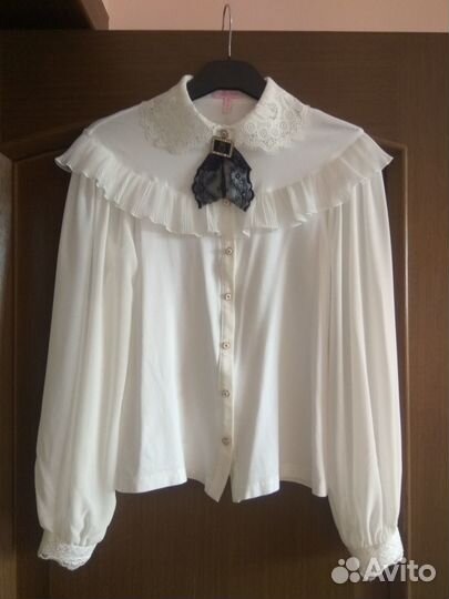 Блузка школьная Розовый какаду р.158