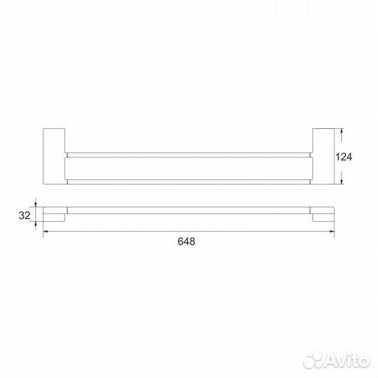 Полотенцедержатель Rose RG1827T, пепельный