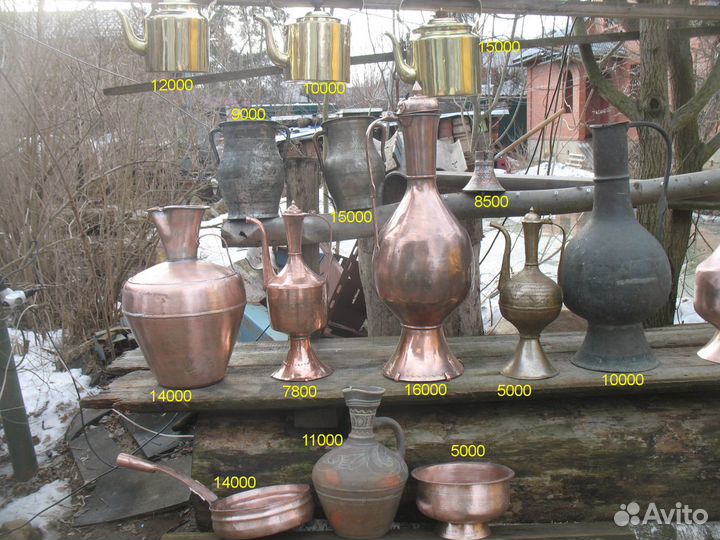 Медный кувшин Восточные кувшины старинные предметы