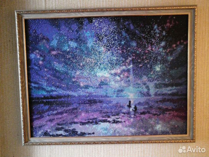 Картина, собрана как Алмазная мозаика