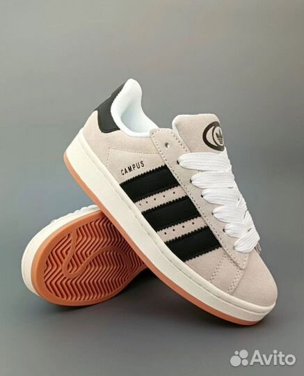 Кроссовки Adidas campus 36-40 натуральные