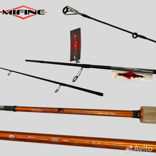 Спиннинг mifine blue sword fish, тест 10-30g 2,4m