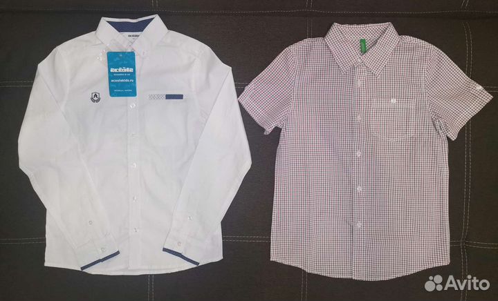 Рубашки, рост 134, 130 см. Новые