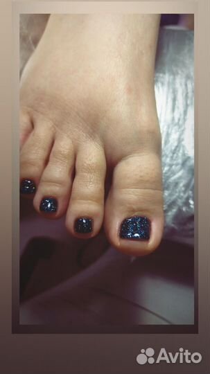 Педикюр с покрытием