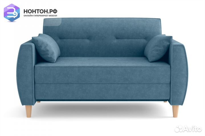 Диван пантограф Хэппи серо-голубой