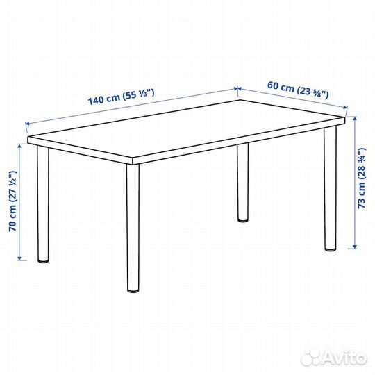 Lagkapten/adils Письменный стол 140x60 см. 294.171