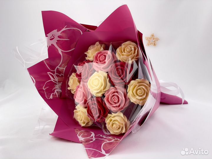 Розы из бельгийского шоколада