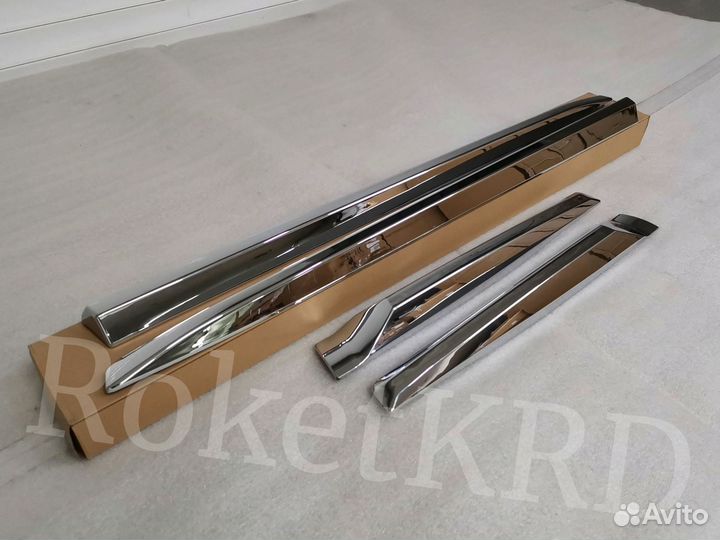 Молдинги дверей Land Cruiser Prado 150 Хром