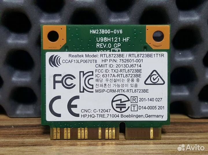 Wi-Fi модуль ноутбука Realtek RTL8723BE/RTL8723BE1