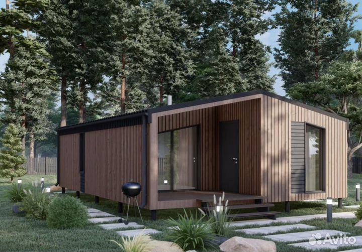 Готовый модульный дом Барн65+