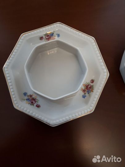 Масленка фарфор винтаж