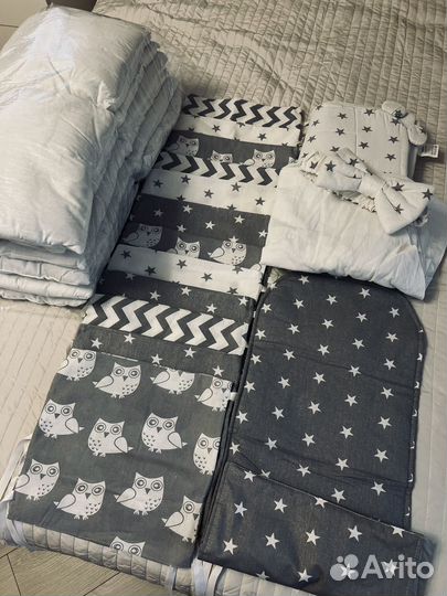 Комплект в детскую кроватку (бортики/кокон/одеяло)