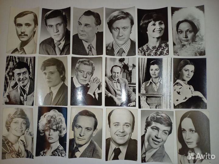 Ретро коллекция открыток актеров сов. и зар. кино
