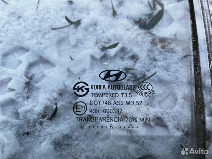 Стекло переднее левое Hyundai Santa Fe 2