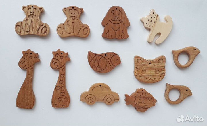 Можжевеловые бусины, деревянные грызунки фурнитура