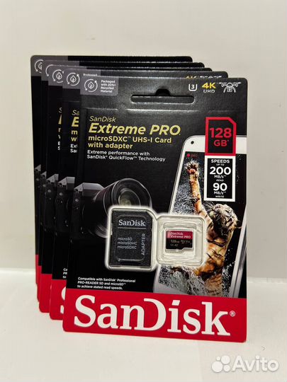 Карта памяти Sandisk Extreme Pro 128 Gb
