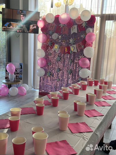 Фотозона розовая. Фотозона для девочек