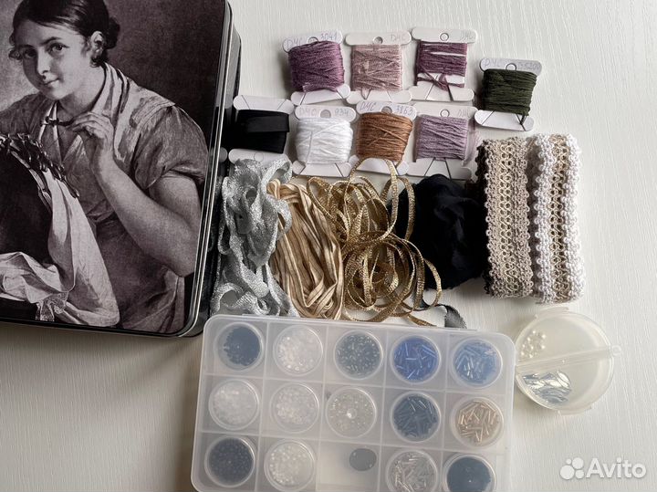 Бисер мулине пайетки ленты