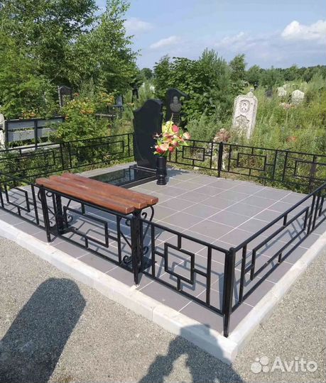 Благоустройство могилГранитом,тротуарной плиткой
