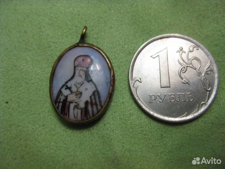 Старинная нательная иконка муфель18 век