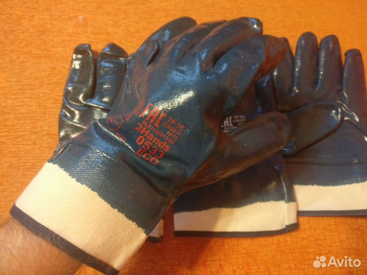 Перчатки с нитриловым покрытием 2Hands 0533 ECO