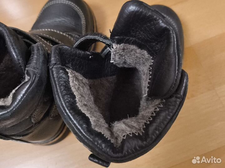 Ботинки детские зимние кожаные, 27 размер