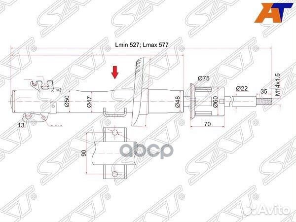 Стойка передняя audi A1/VW polo/sedan/seat ibiz
