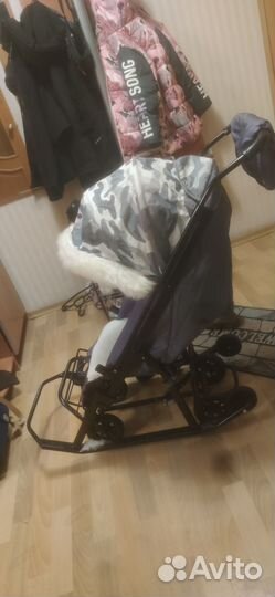 Детские санки коляска