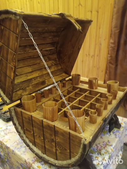 Бочка-мини-бар дуб