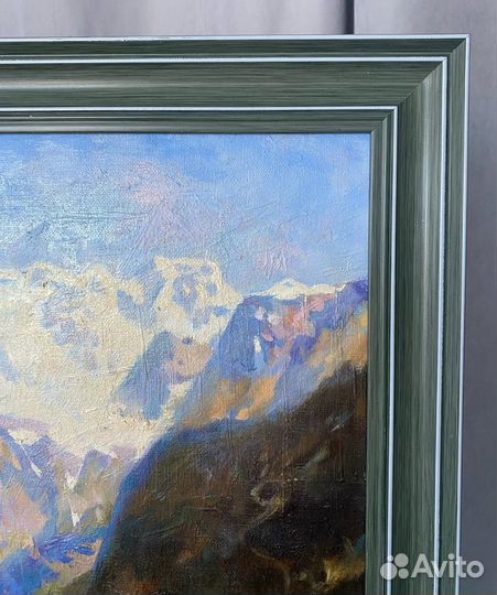 Картина маслом на холсте. Горы