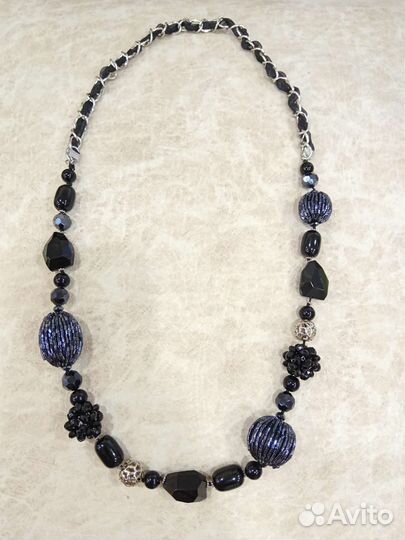 Украшение на шею с натуральными камнями