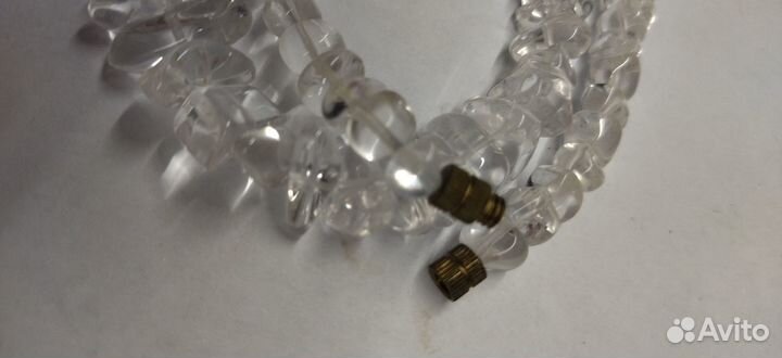 Бусы горный хрусталь 46см