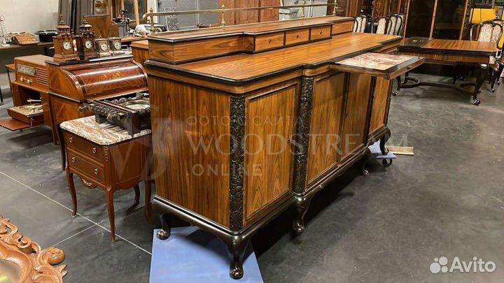 Столовая.Витрина.Стол.Дрессуар.Стул.Мебель массив