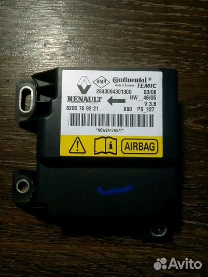 Блок управления AirBag Renault Logan