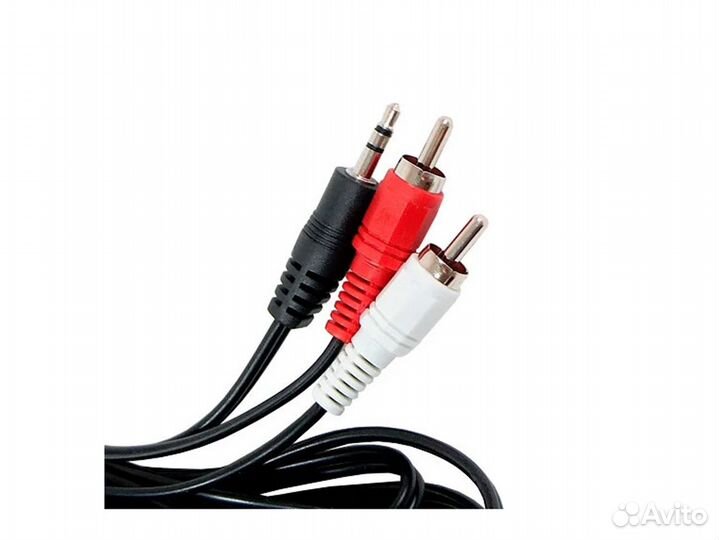 Аудио кабель Mini Jack 3.5 мм (M) - 2xRCA тюльпан