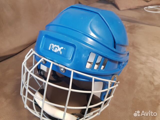 Шлем хоккейный детский m синий