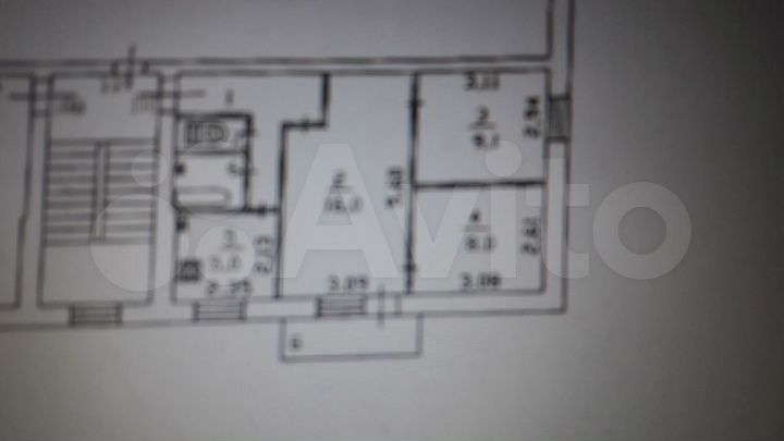 3-к. квартира, 48 м², 2/5 эт.