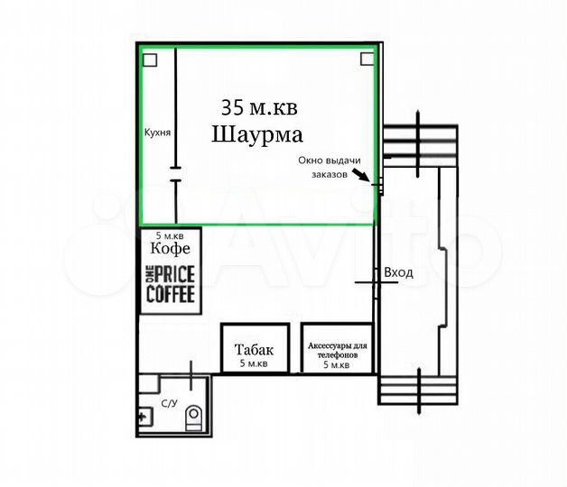 Сдам торговое помещение, 5 м²