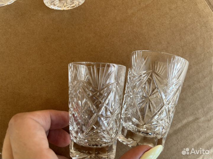 Набор стопок из хрусталя СССР