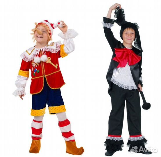 Буратино, Артемон, Базилио, Пьеро, Карабас Барабас