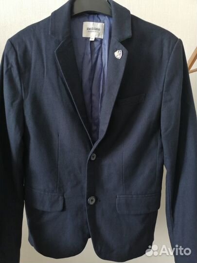 Пиджак на мальчика темно-синий