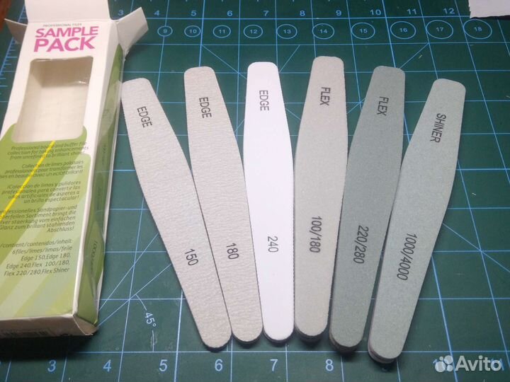 Набор пилок для ногтей,бафики,топ,зажимы,салфетки